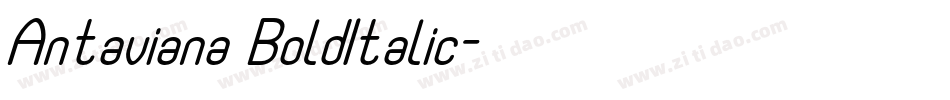 Antaviana BoldItalic字体转换